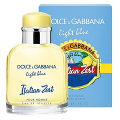 Dolce Gabbana Light Blue Italian Zest Pour Homme EDT 2.5 oz bottle