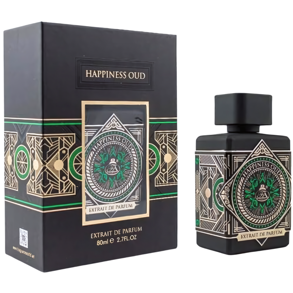 Fragrance World Happiness Oud Extrait De Parfum 2.7 oz bottle