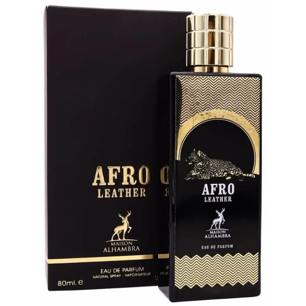 Lattafa Alhambra Afro Leather EDP 2.7 oz bottle