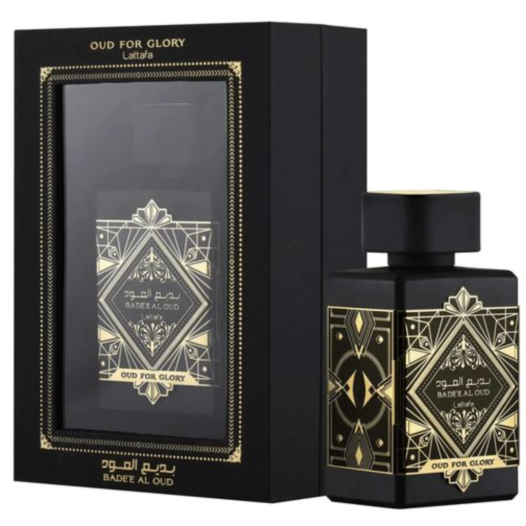Lattafa Bade'e Al Oud Oud For Glory EDP 3.4 oz bottle